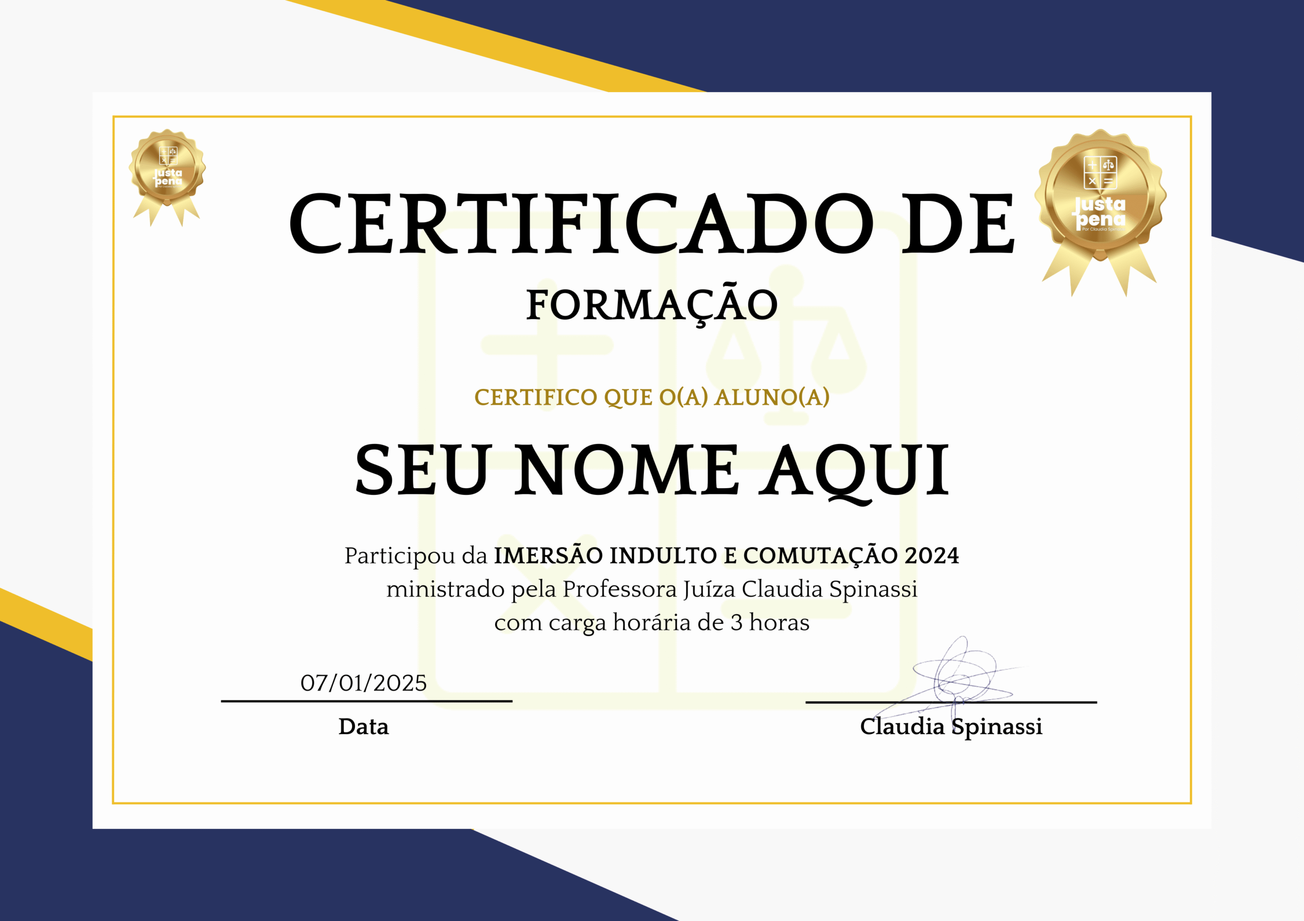 Certificado da Imersão Indulto 2025